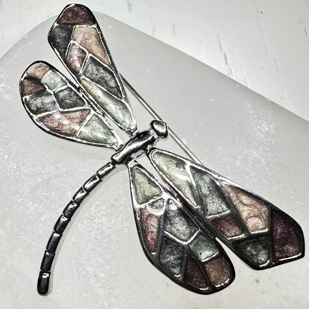 Vintage Liz Claiborne Dragonfly brooch pin